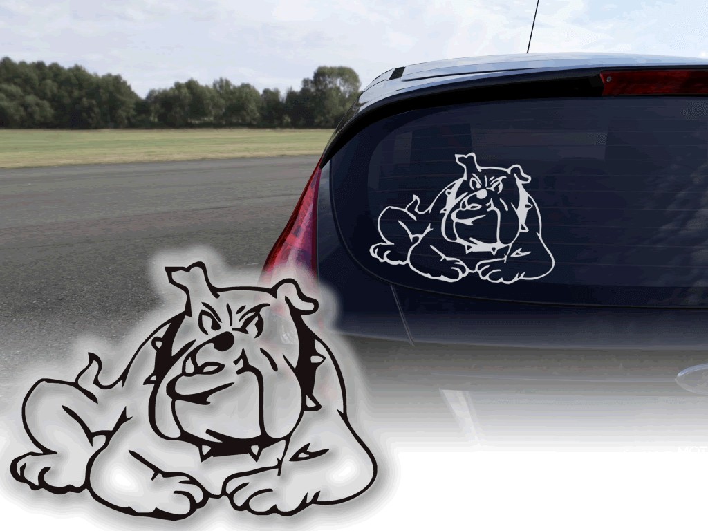 Auto Aufkleber Hund Comic Wachhund Sticker Autotattoo 🔥 ohne